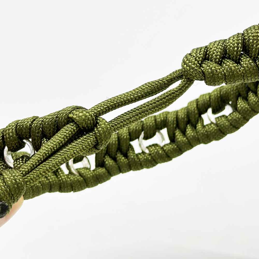 Fiasrel Adjustable Mens Outdoor Survival Paracord Bracelet