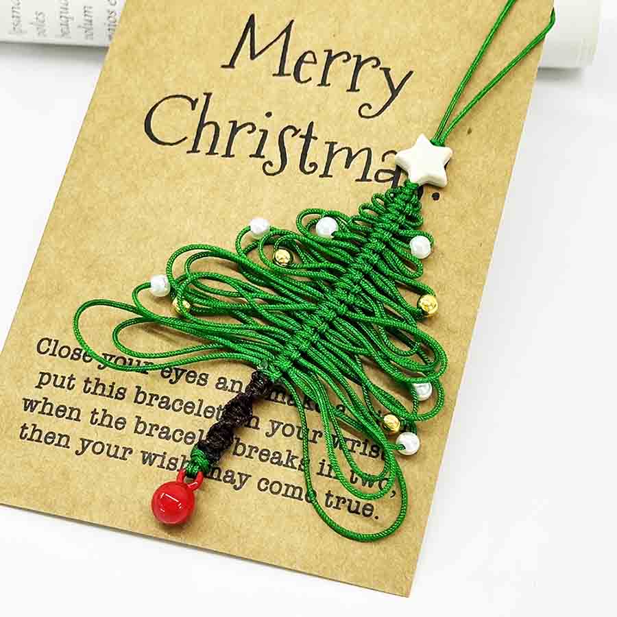 Fiasrel Macrame Hanging Woven Christmas Tree Ornament Handicraft Gift