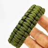 Fiasrel Camping Hiking Outdoor Adjustable Survival Handmade Paracord Stainless Steel Shackle Bracelet
