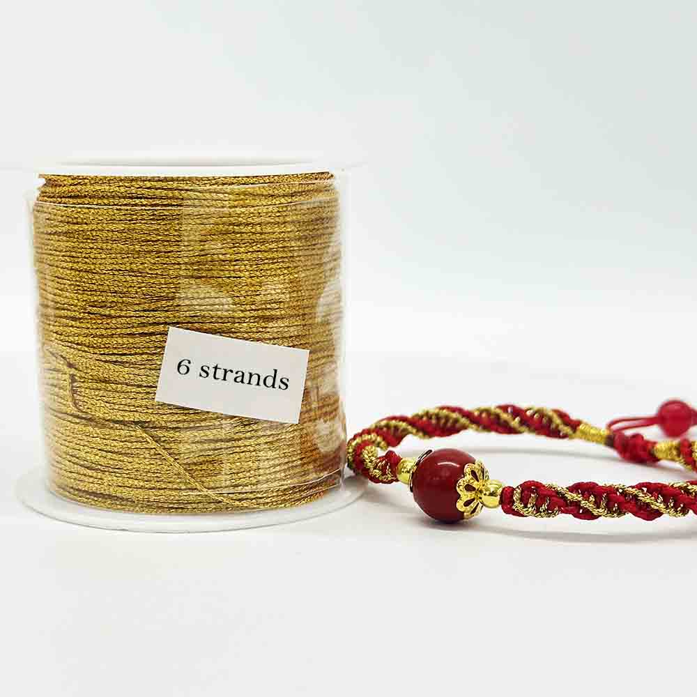 Fiasrel 3strands 6strands 9strands Gold Thread Cord String