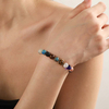 Fiasrel Universe Galaxy eight planets Sun universe Elastic Natural Stones Gemstones Bracelets Bangles