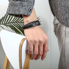 Fiasrel Multi Layer Vintage Pu Leather Bracelet Stainless Steel Spacer Beads Stackable Braided Leather Bracelet