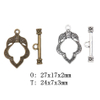 Fiasrel 10pcs Silver Plated Toggle Clasp T-O Clasp Metal Charms Jewelry