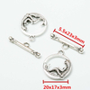Fiasrel 10pcs DIY Alloy Toggle Clasp Metal Cord Ends Clasp Necklace Bracelet Clasps