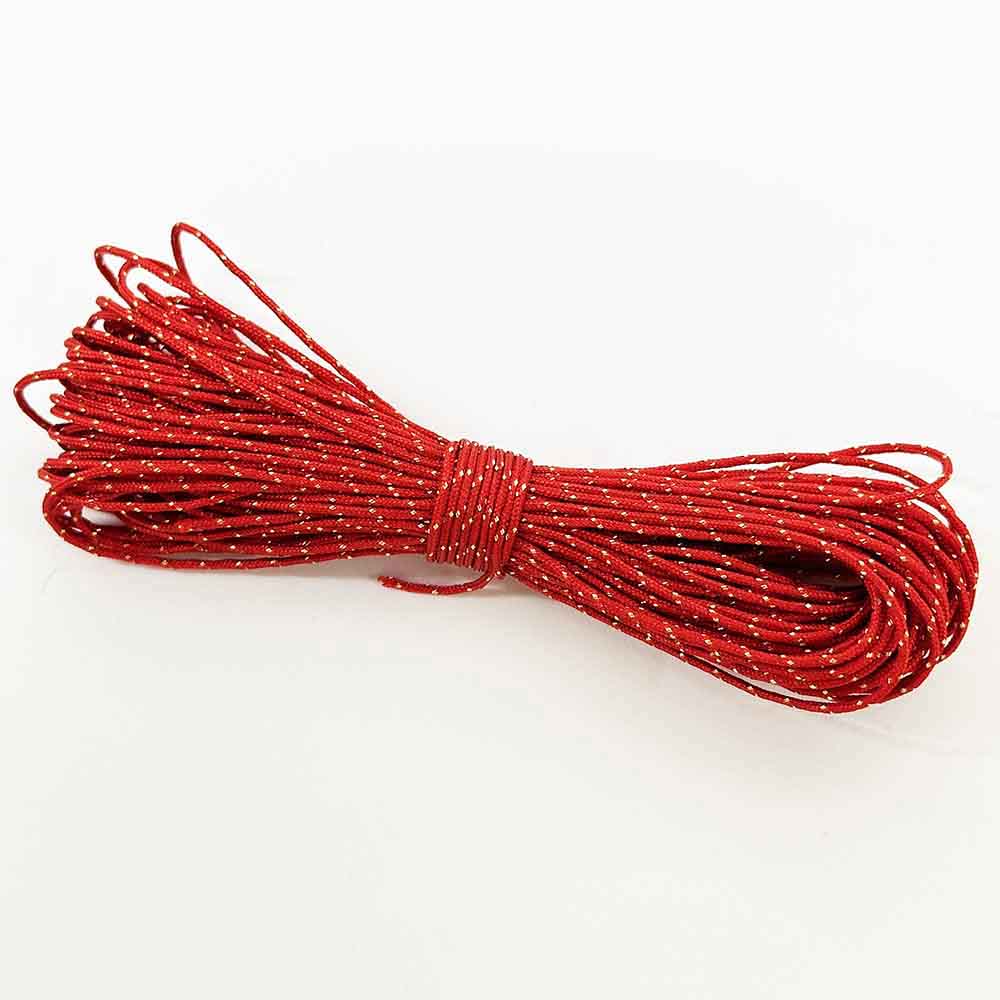 Fiasrel 5meters 0.8mm Red Black Jade Thread with Gold Thread