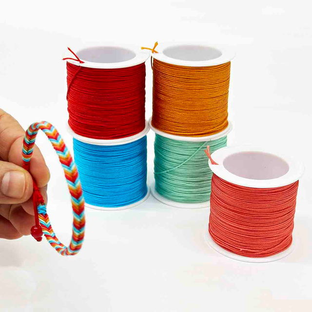 Fiasrel 0.8mm 5rolls Moonlight over the Lotus Pond Color Series Jewelry Jade Thread Knot Beading String