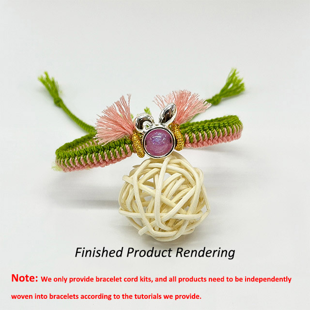 Summer Fashion Handmade Rabbit Charm Bracelet Braided Rope Beads Bracelets Thread