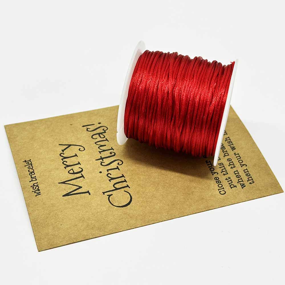 Fiasrel Christmas Thread Kit: 1.5/2.0/2.5mm Silky Macrame Braided Satin Cord Handmade DIY Woven Rope Nylon Chinese Knotting Cord for DIY Jewelry Making Home Decor