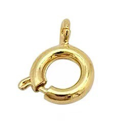 Fiasrel 10/50pcs Jewelry Bulk Making Brass Spring Ring Clasp