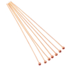 Fiasrel 100pcs Rose Gold Plated Double Eyes Pin Earring Posts Ball Head Needles for DIY Jewelry Making
