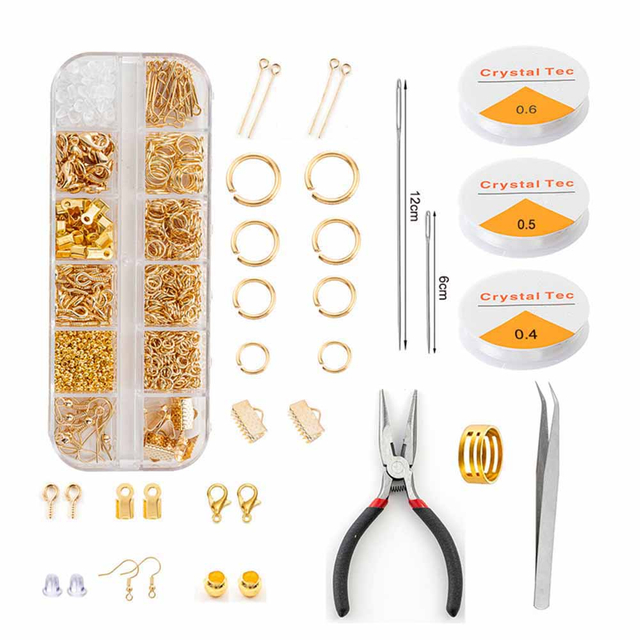 Fiasrel Pliers Lobster Clasp Combination Set for DIY Earrings Jewelry Making Kit