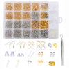 Fiasrel Earring Repair Accessories Set Jewelry Findings Tools Open Jump Rings Hook Kit for Jewelry DIY Making Kit
