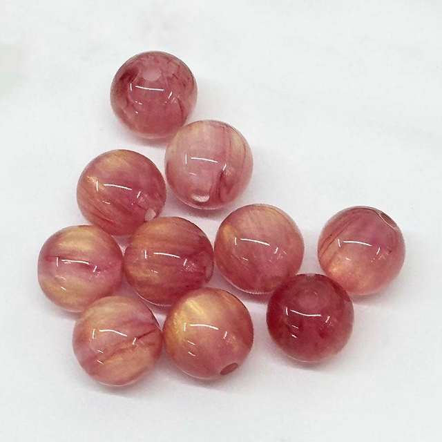 Fiasrel 20pcs 8mm 10mm Round Acrylic Beads for DIY Jewelry Bracelet Necklace Earring Phone Strap Crafts Supplies