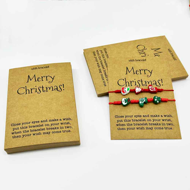 Fiasrel 20/50/100pcs Kraft Paper Card Display Jewelry Christmas Card Supplier