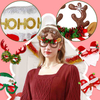 Fiasrel Christmas Glasses Glitter Holiday Party Glasses Frame Christmas Decoration Eyeglasses