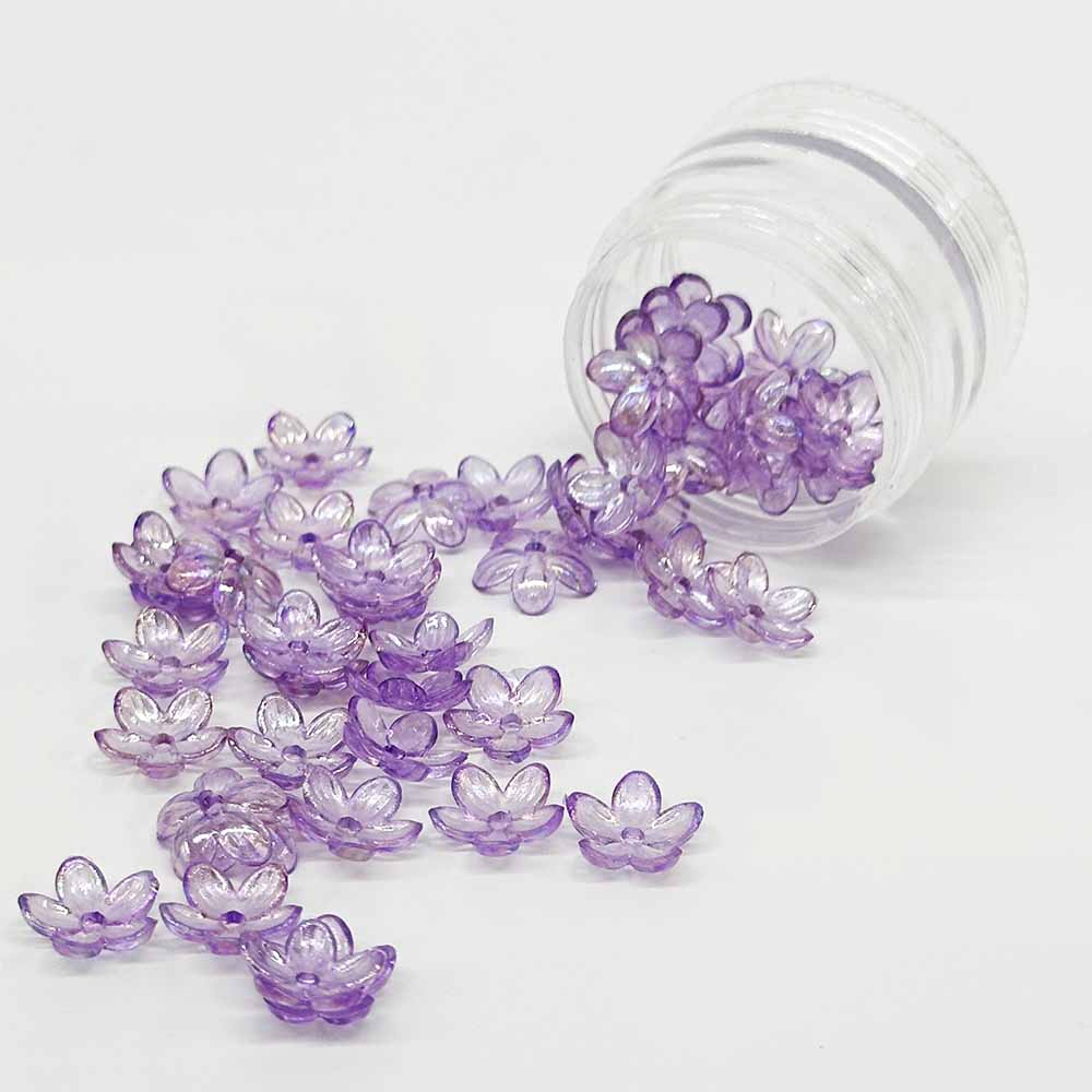 Fiasrel 50pcs Petal Beads for DIY Jewelry Making Bracelets Necklace Earrings