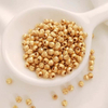 Fiasrel 20pcs 3-10mm 14K Gold Cat's Eye Spiral Beads Round Brass Jewelry Beads