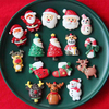 Fiasrel 16pcs/set Christmas Resin Molds Keychains Phone Case Mini Bracelet Refrigerator Sticker Resin Pendant Resin Charms