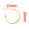 Fiasrel 5/10/50pais 18K Gold Plated Round Light Stud Earrings Accessories Brass Plated Real Gold Hypoallergenic Stud Earrings