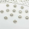 Fiasrel 50pcs Silver Alloy Smiley Face Beads for Earrings Jewelry Accessories Hand-beaded Making