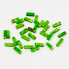 Fiasrel 20pcs Stone Rectangle Green Beads for Necklace Bracelet DIY Making Jewelry Accessory