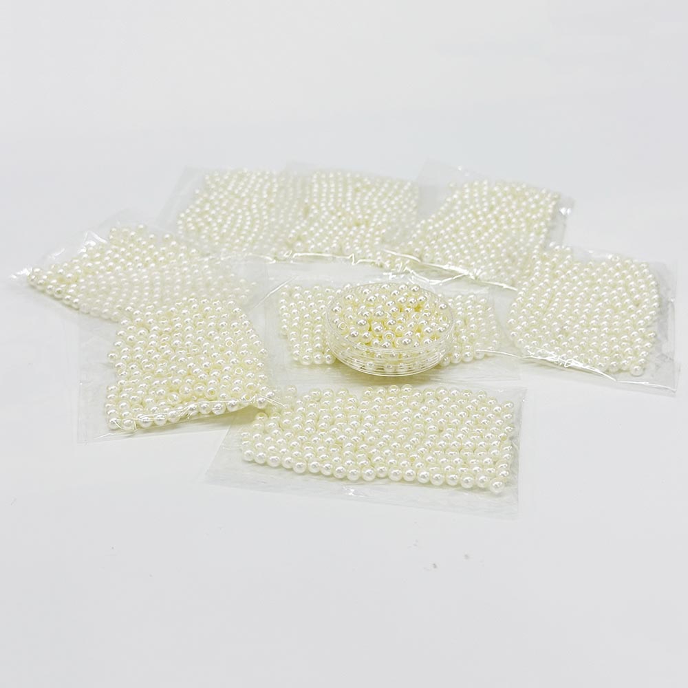 Fiasrel 4/6/8/10/12/14/16/18/20mm Plastic White Pearl Beads DIY Wholesale Jewelry Making Loose Beads