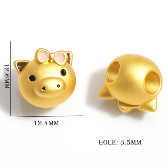 Fiasrel 1pcs 12 Zodiac Beads DIY Charm Smooth Bead Jewelry Making Accessories