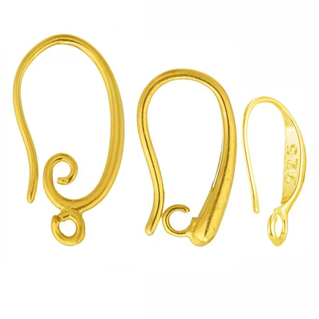Fiasrel 10pcs/lot Sterling Silver Plated Copper Earring Ear Hooks Leverback Open Earring Findings