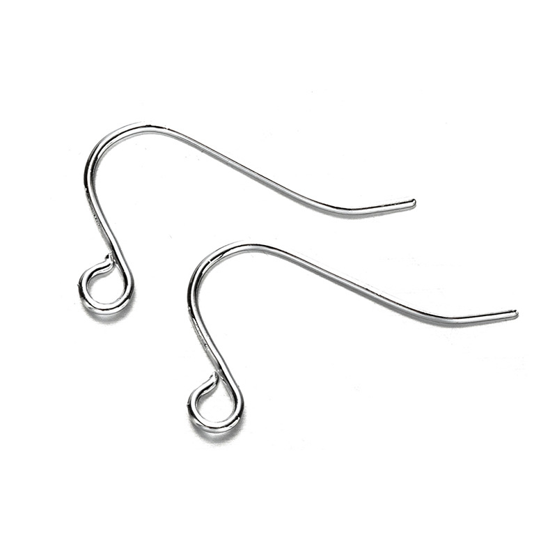 Fiasrel 10/50pairs/lot 316 Stainless Steel Fish Hook Earring Spring Pressed Flat Earring Hooks for Jewellery Making