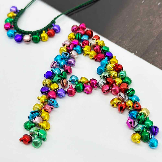 Fiasrel 50pcs/Lot 6/8/10mm Mini Jingling Bell Christmas Party Pendant Beads Cat Dog Pet Pendant Beads for Bracelets Accessories Gifts Clothing Hats Decorative DIY Jewelry Crafts Making Accessory