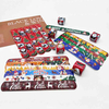 Fiasrel 12pcs Christmas Slap Bracelets Santa Claus Snowflake Elk Xmas Tree Print Pop Circle Toys Merry Christmas