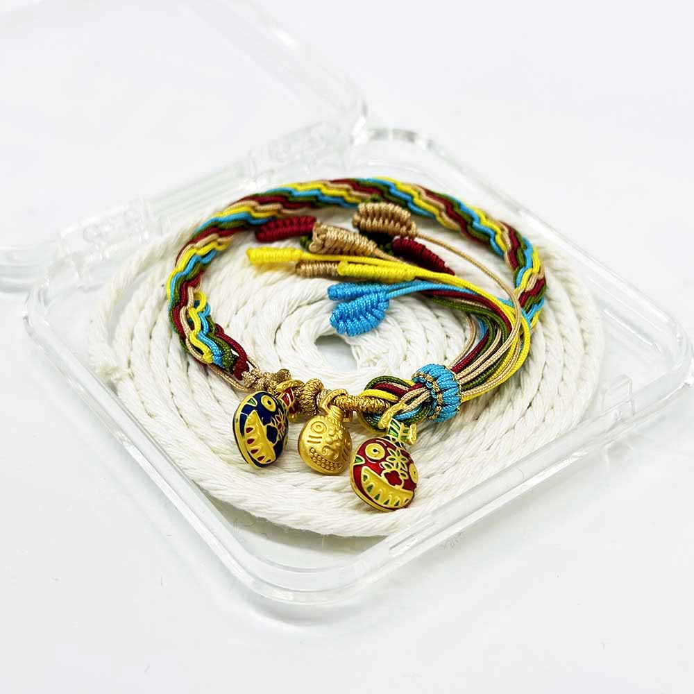 Fiasrel Hand Woven Braided Corn Wheat Bracelets Dragon Knot Adjustable Bracelets