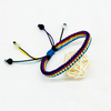 Fiasrel Rainbow Bracelet Handmade Colorful Rope Cord Woven Adjustable Friendship Bracelet