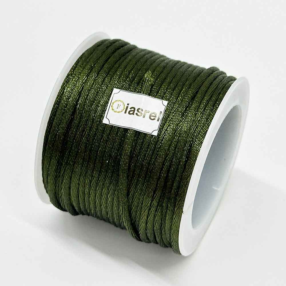 Fiasrel 30 Rolls 2mm Macrame Rattail Chinese Knot Making Cords Nylon Braided String Threads