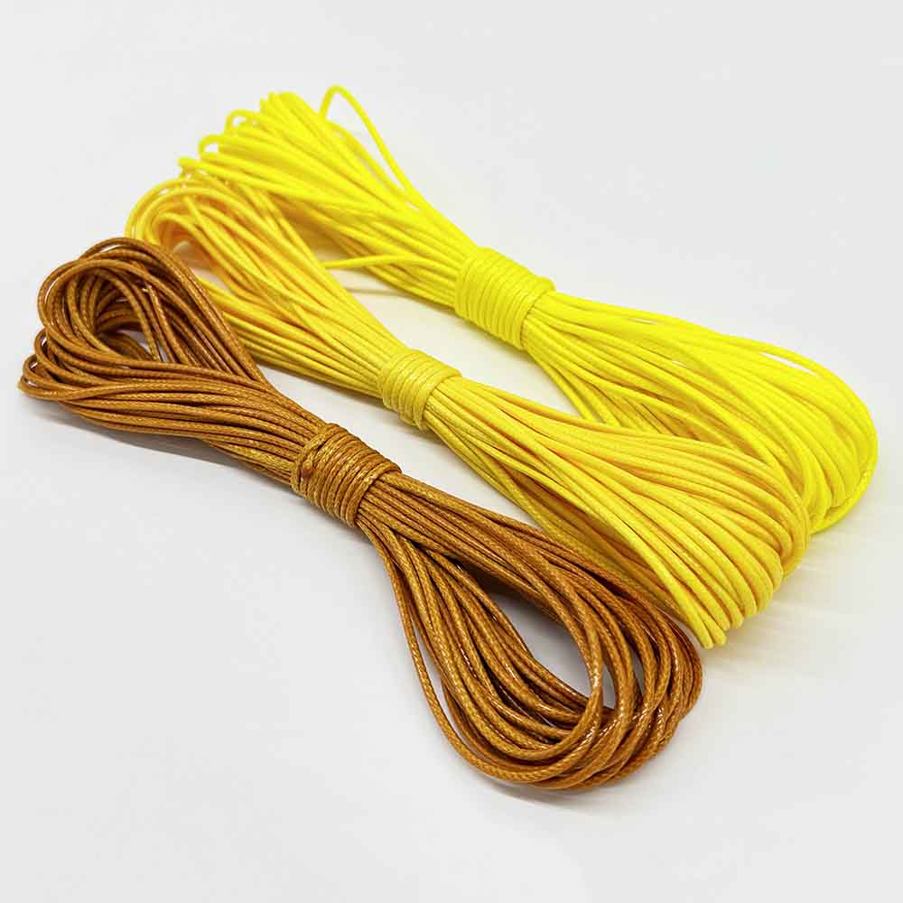 Fiasrel 3pc 0.5/0.8/1.0/1.5mm Waxed Cord Rope PU Leather Thread Cord String Strap Necklace Rope
