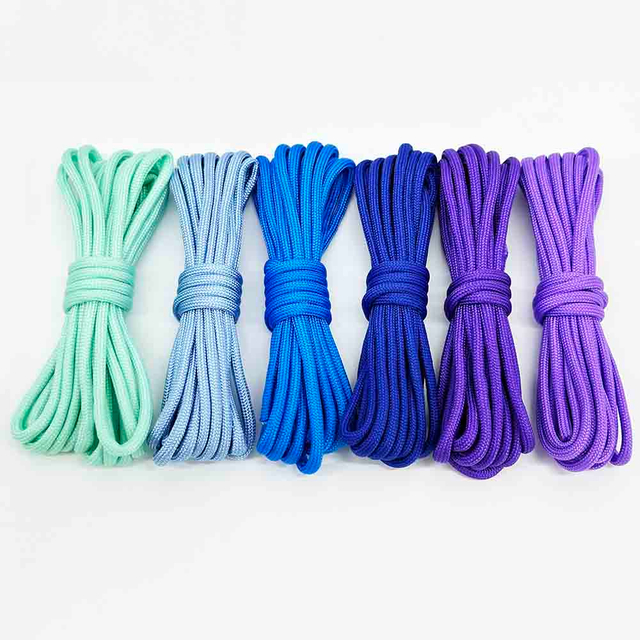 Fiasrel 6pcs Jewelry Bracelet Making Kit: 4mm 7-Core Paracord Rope for Outdoor Activities Crafts Lanyard Dog Collar Supplies