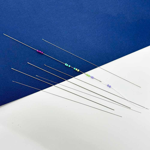 Fiasrel Stainless Steel Beading Needles Easy DIY Jewelry Making Tools Beading Pins for Beading Sewing Supplies