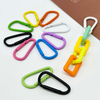 Fiasrel 10/30pcs MultiColor Aluminum Alloy Painted Gourd Shaped Outdoor Backpack Keychain Mountaineering Buckle for Camping Hiking Travel DIY Accessories Jewelry Accessories