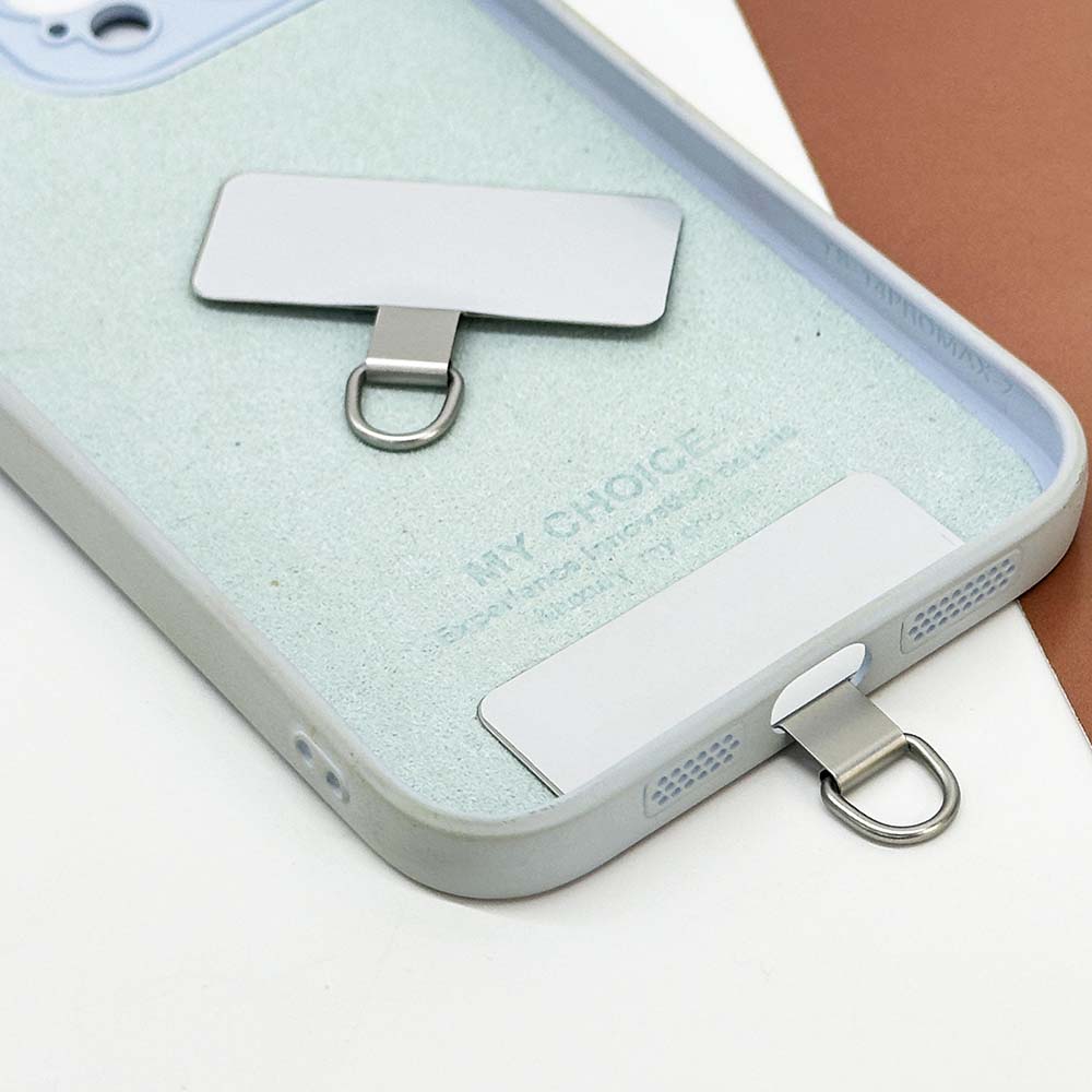 Fiasrel 2/10pcs Stainless Steel Universal Mobile Phone Lanyard Patch Metal Safety Ultra-thin Mobile Phone Strap Accessories