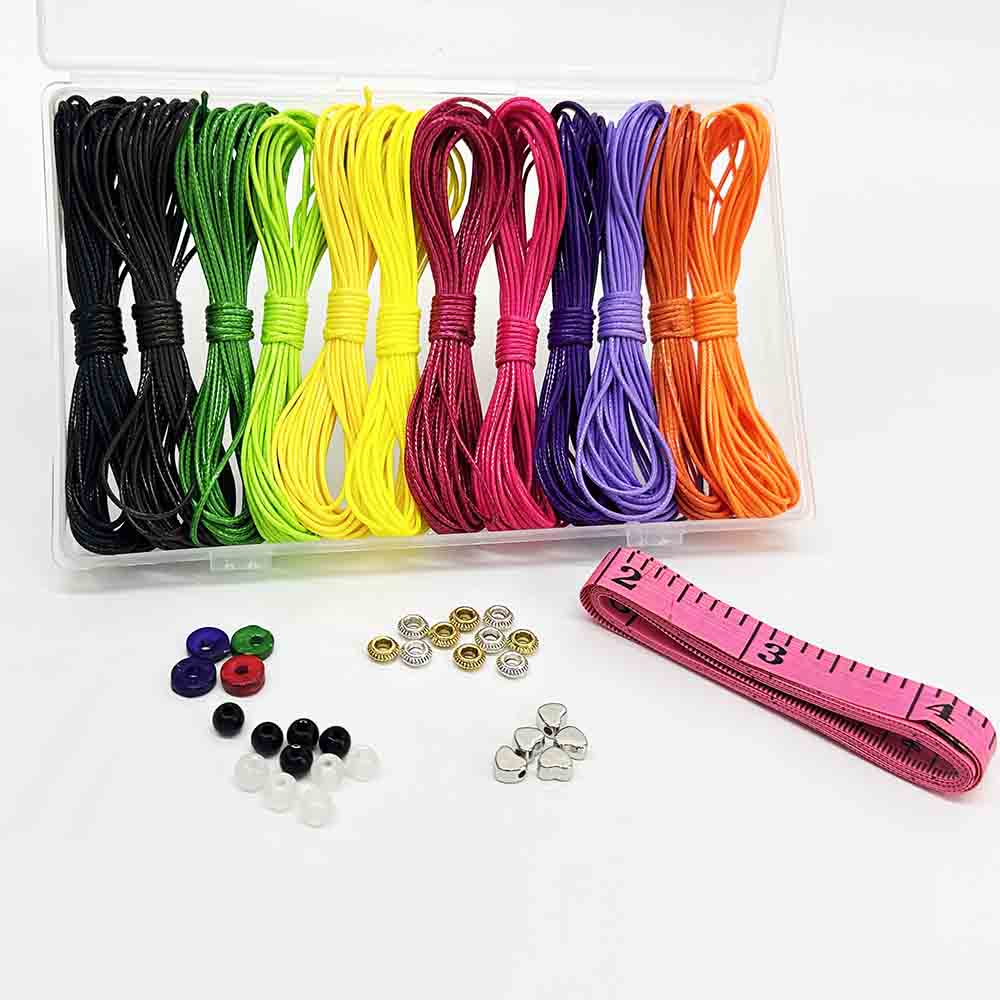 Fiasrel 5m/lot 10m/lot 30Color 0.5mm 0.8mm 1.0mm 1.5mm 1Set DIY Braided Handmade Polyester Leather Thread String Wax Thread String Strap for DIYJewelry Bracelet Making Macrame Crafting Supplier