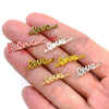 Fiasrel 20/50pcs Antique KC Golded Tone Alloy alloy LOVE linker Charm Connector for Valentines Day Jewellery Necklace Bracelet Supplies