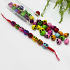 Fiasrel 50/100/150/200pcs Halloween Themed Multicolor Skeleton Beads Colorful Acrylic Skull Beads for DIY Jewelry Making Keychains Bracelets Necklaces Crafts Earrings Handcrafted Accessories
