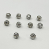 Fiasrel 4/6/8mm Silver Hollow Round Beads Spacer Beads for DIY Jewelry Making Bracelet, Necklace, Earrings Crafts