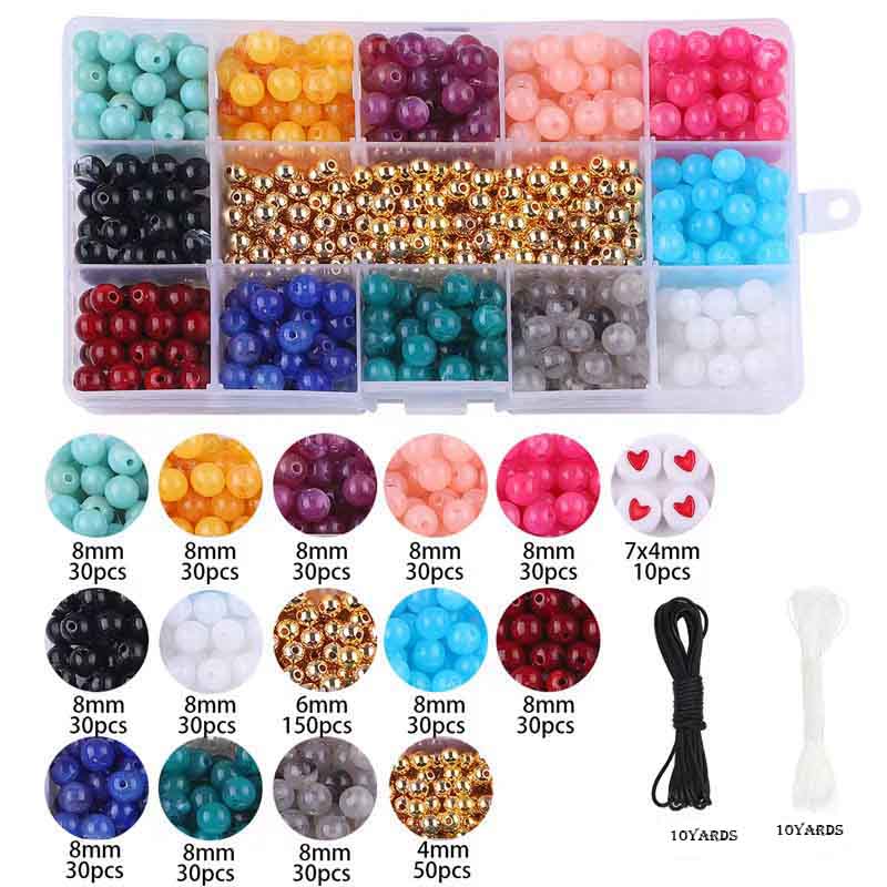 Fiasrel 15-grid Acrylic Bead Box detail