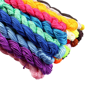 Fiasrel 1pcs 1mm 25Yards Braided Chinese Knot Cord Bracelet Necklace Beading Thread String for DIY Bracelets Jewelry Making Tassel Macrame Accessories