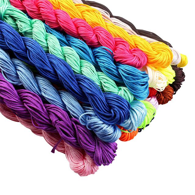 Fiasrel 26colors 1mm Chinese Macrame Knotting Cord for Making jewelry bracelets