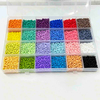 Fiasrel 24 Colors 2mm 3mm 4mm DIY Jewelry Making Set Glass Seed Beads Kit for Jewelry Making DIY Bracelets Necklaces Crafts Supplies