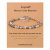 Fiasrel Inspirational Minimalist Picasso Stone Beaded Bracelet Adjustable Stainless Steel Bangles 