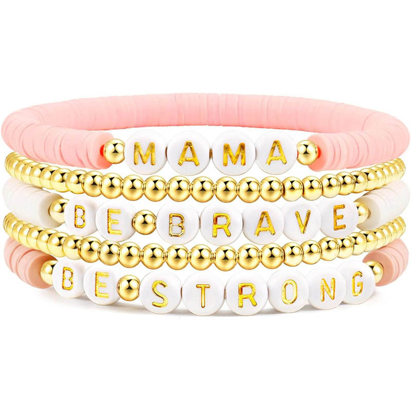 Fiasrel New Personalized Name Bead Bracelet Mama Bracelet Gift for Her