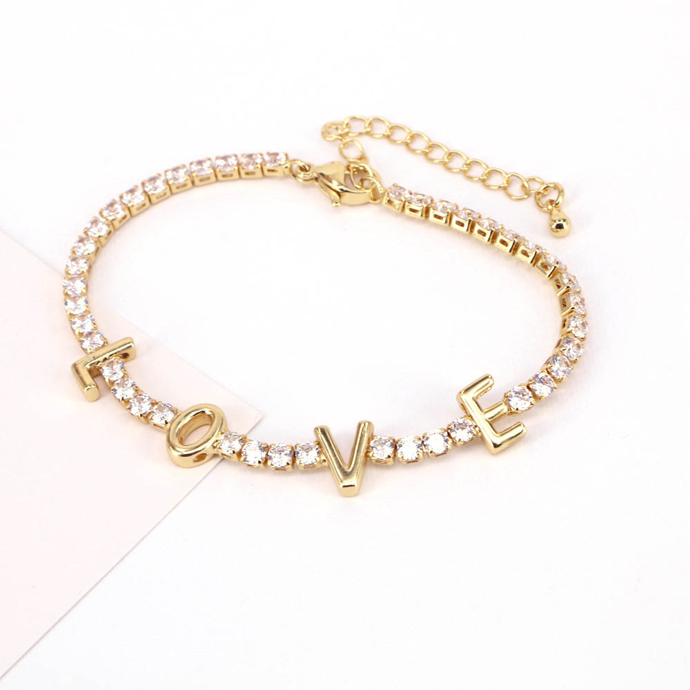 Fiasrel MAMA Charm Cubic Zirconia Tennis Bracelet for Mom Mothers Day Jewelry Gifts